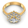 Round Diamonds 1.05CT Halo Ring in 14KT Yellow Gold