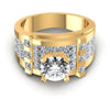 Princess and Round Diamonds 2.50CT Engagement Ring in 14KT Yellow Gold