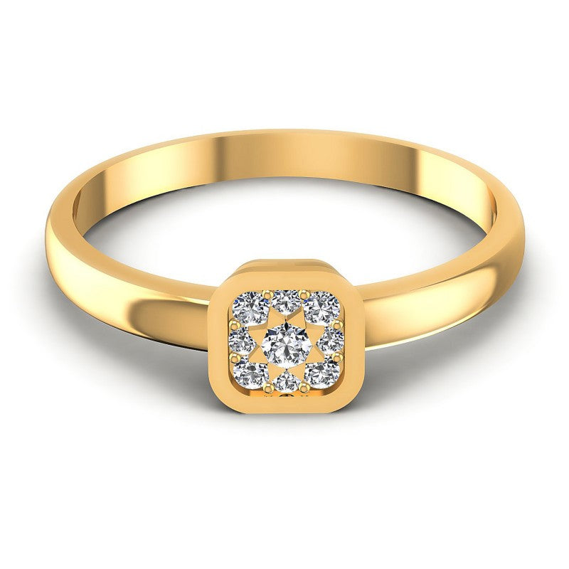 Round Diamonds 0.20CT Fashion Ring in 14KT Yellow Gold