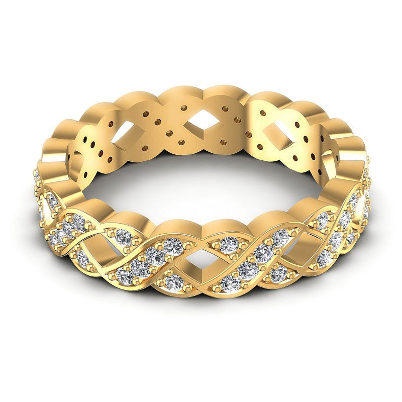 Round Diamonds 0.45CT Eternity Ring in 14KT Yellow Gold