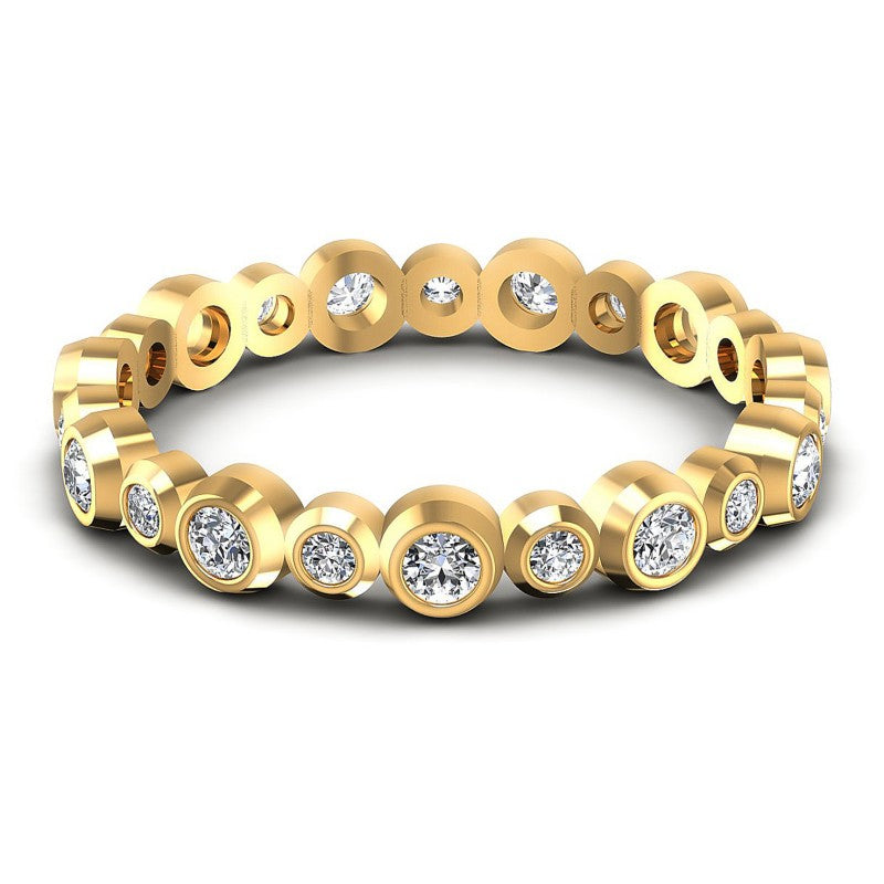 Round Diamonds 0.35CT Eternity Ring in 14KT Yellow Gold