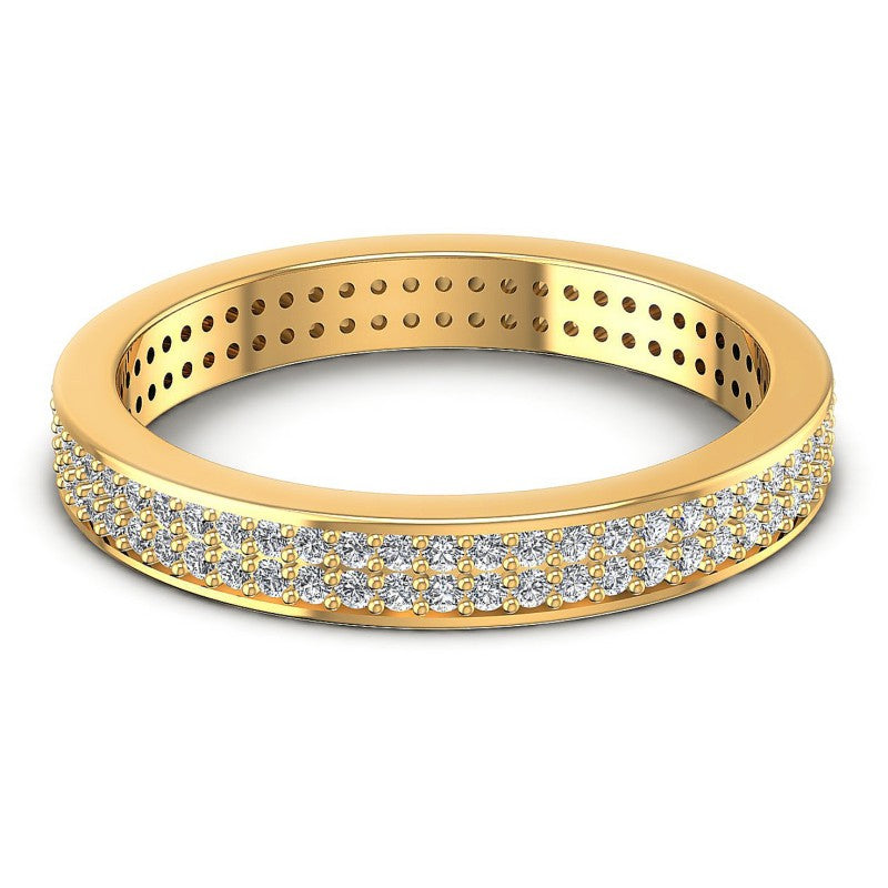 Round Diamonds 0.75CT Eternity Ring in 14KT Yellow Gold