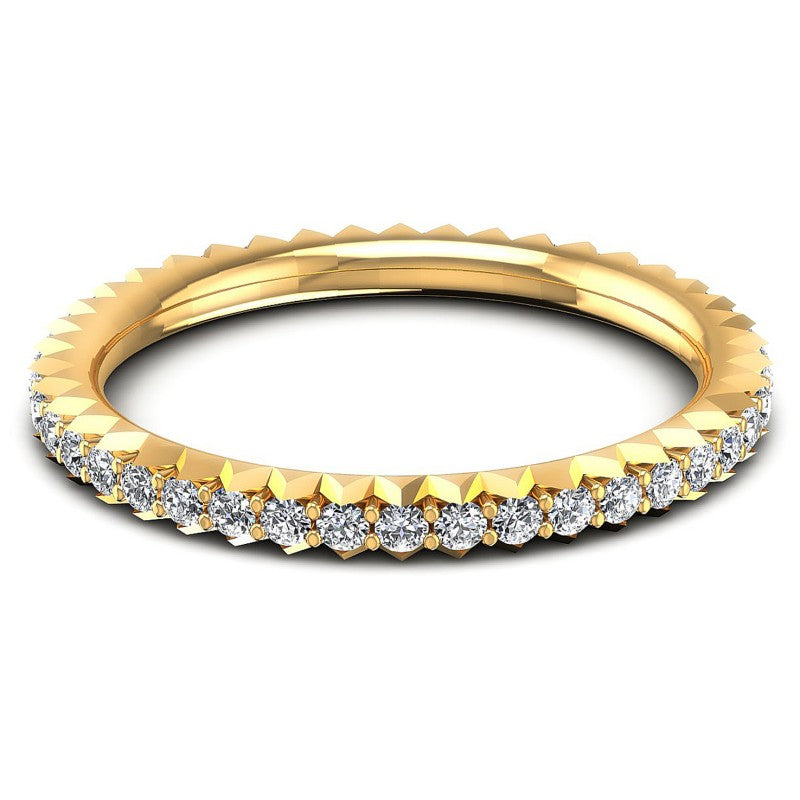 Round Diamonds 0.35CT Eternity Ring in 14KT Yellow Gold