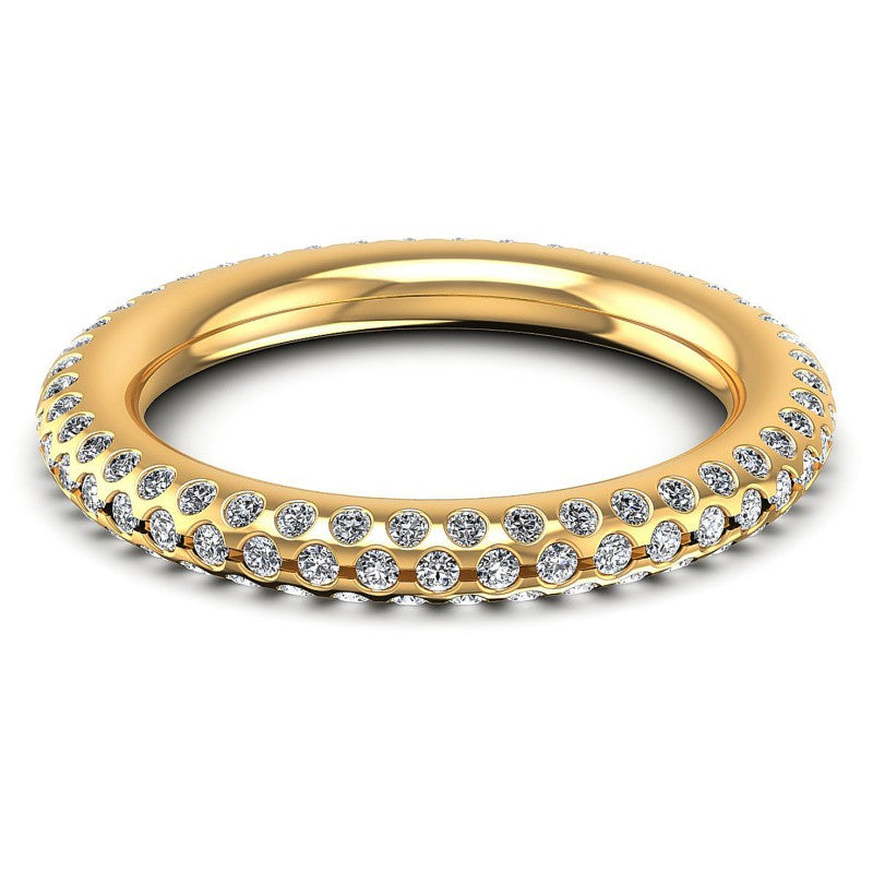 Round Diamonds 0.50CT Eternity Ring in 14KT Yellow Gold