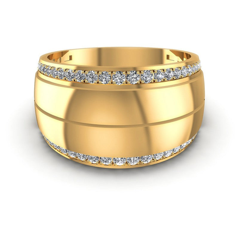Round Diamonds 0.55CT Diamonds Wedding Band in 14KT Yellow Gold