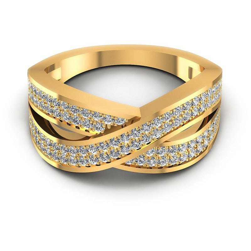 Round Diamonds 0.70CT Diamonds Wedding Band in 14KT Yellow Gold