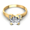 Princess and Round Diamonds 0.50CT Engagement Ring in 14KT Yellow Gold