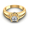 Princess and Round Diamonds 0.40CT Engagement Ring in 14KT Yellow Gold