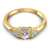 Round Diamonds 0.25CT Fashion Ring in 14KT Yellow Gold