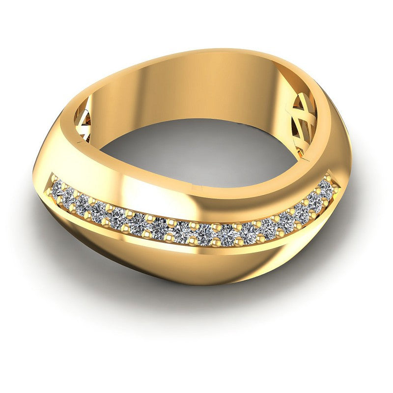 Round Diamonds 0.30CT Diamonds Wedding Band in 14KT Yellow Gold