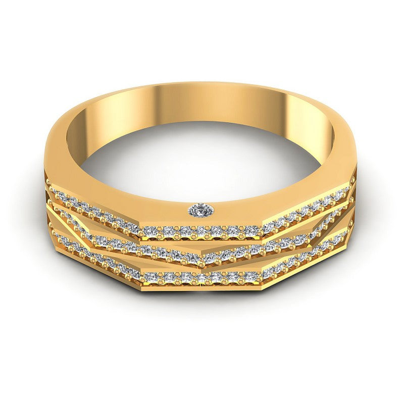 Round Diamonds 0.45CT Diamonds Wedding Band in 14KT Yellow Gold