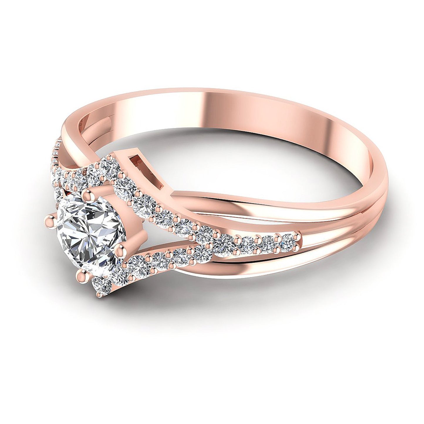 0.65CT Round Cut Diamonds Engagement Rings