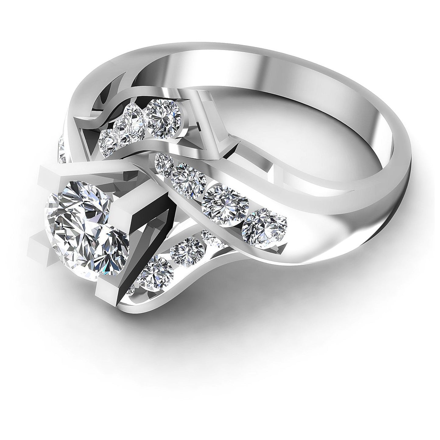1.10CT Round Cut Diamonds Engagement Rings
