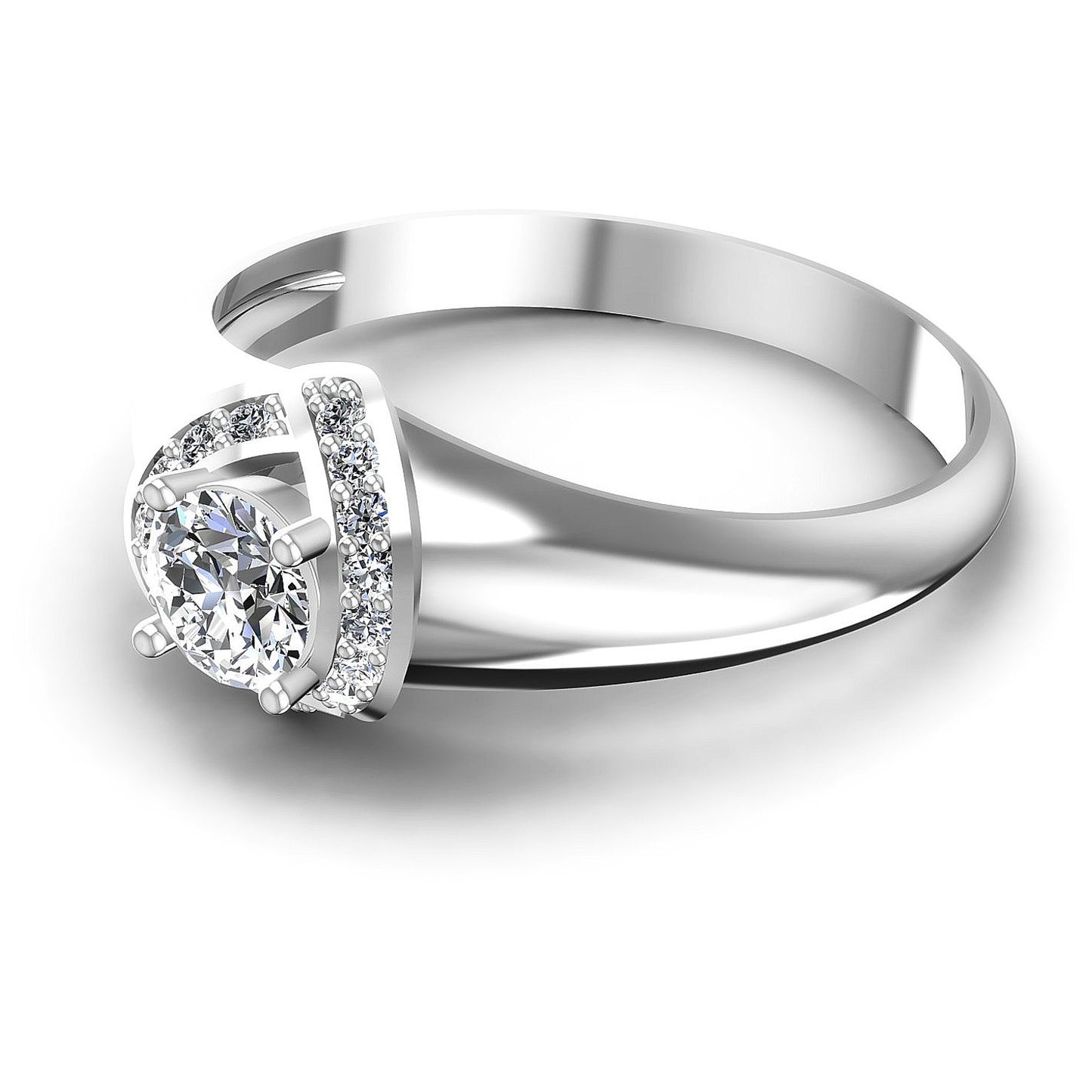 0.50CT Round Cut Diamonds Engagement Rings