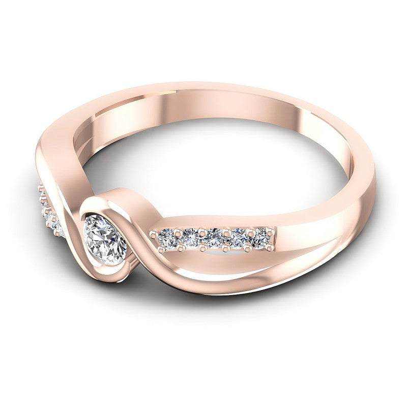 Round Diamonds 0.25CT Fashion Ring in 18KT Rose Gold