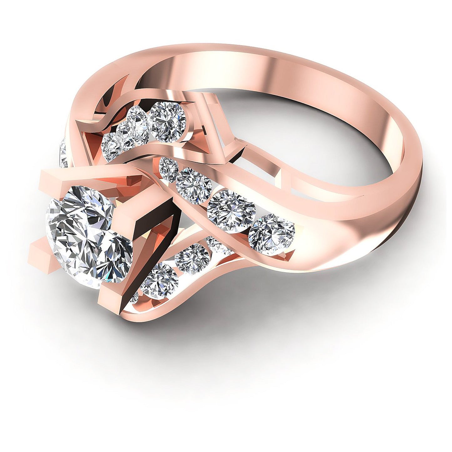 1.10CT Round Cut Diamonds Engagement Rings