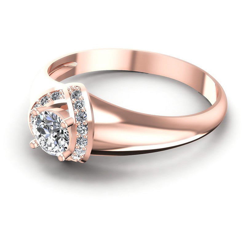 Round Diamonds 0.50CT Engagement Ring in 18KT Rose Gold
