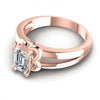 Round and Emerald Diamonds 0.40CT Engagement Ring in 18KT Rose Gold