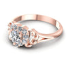 Round Diamonds 0.65CT Halo Ring in 18KT Rose Gold