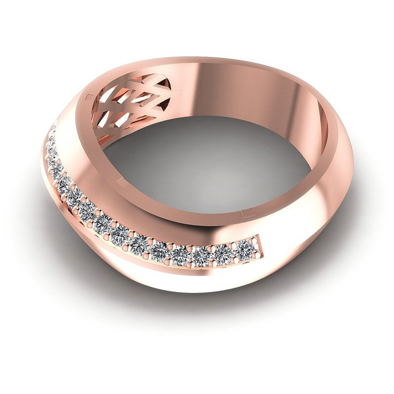 Round Diamonds 0.30CT Diamonds Wedding Band in 18KT Rose Gold
