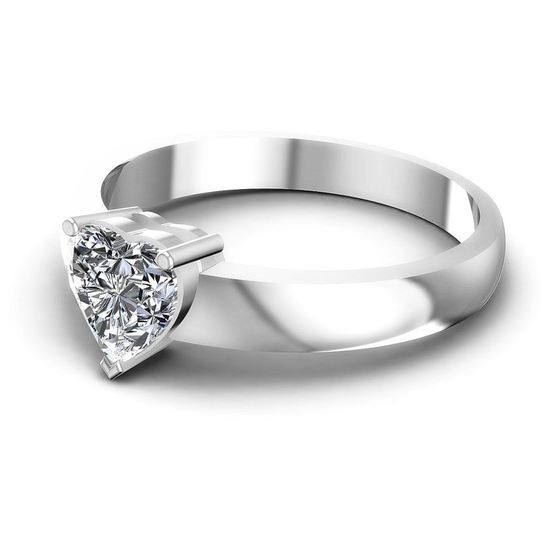 Heart Diamonds 0.35CT Solitaire Ring in 14KT Rose Gold
