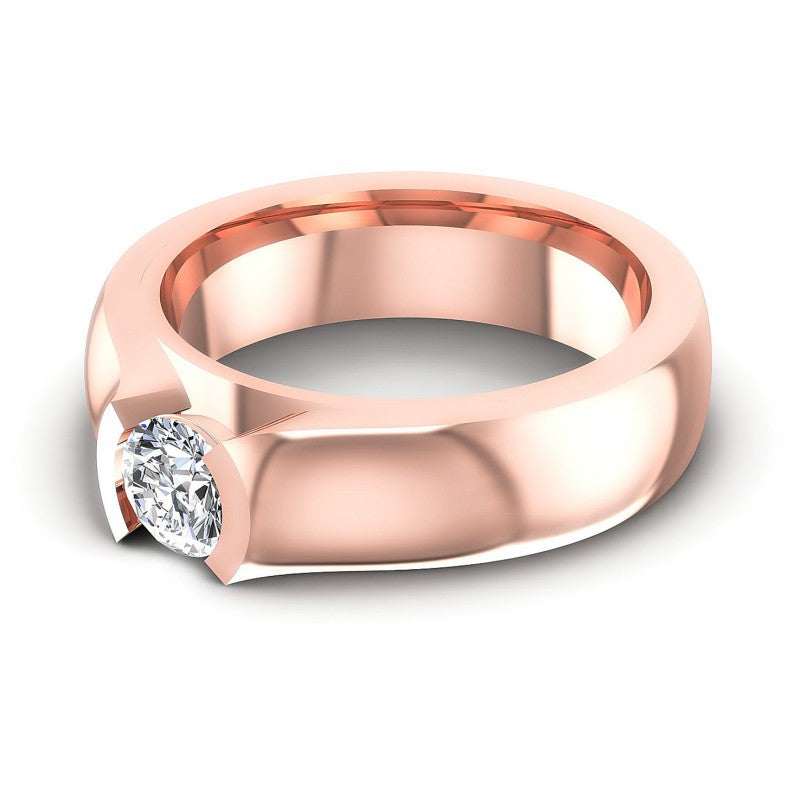 Round Diamonds 0.35CT Solitaire Ring in 18KT Rose Gold