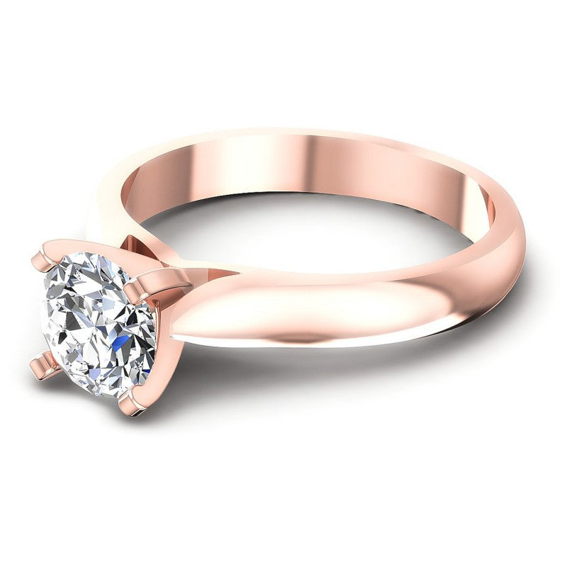 Round Diamonds 0.35CT Solitaire Ring in 18KT Rose Gold