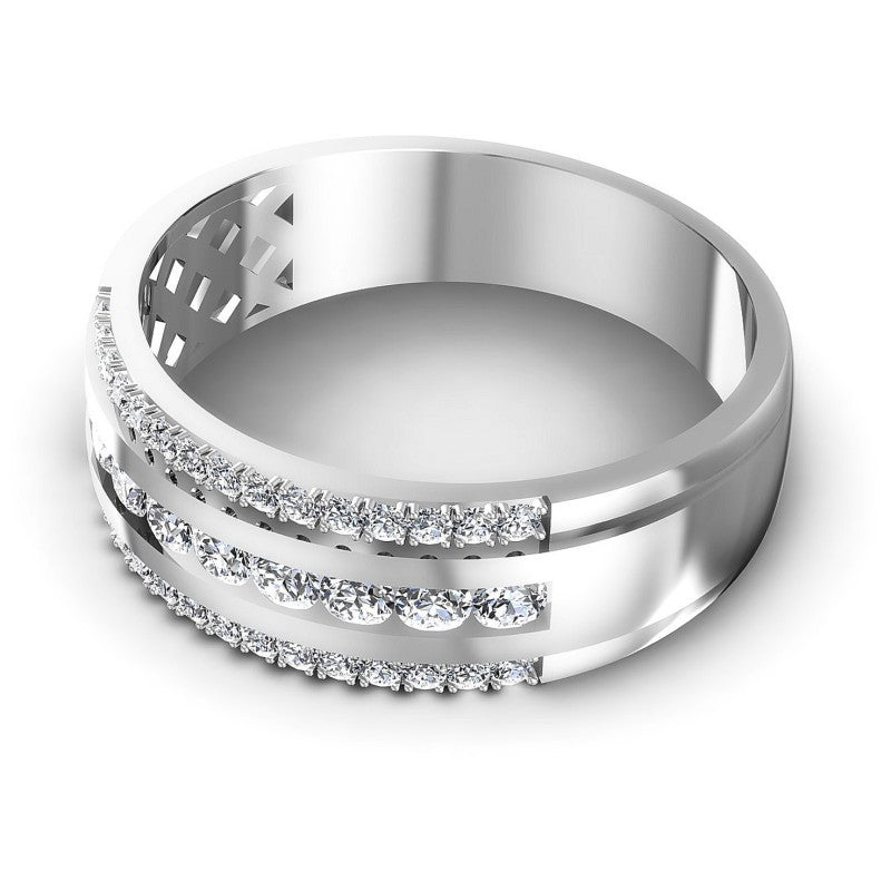 Chic Round Diamonds 0.65CT Diamonds Wedding Band