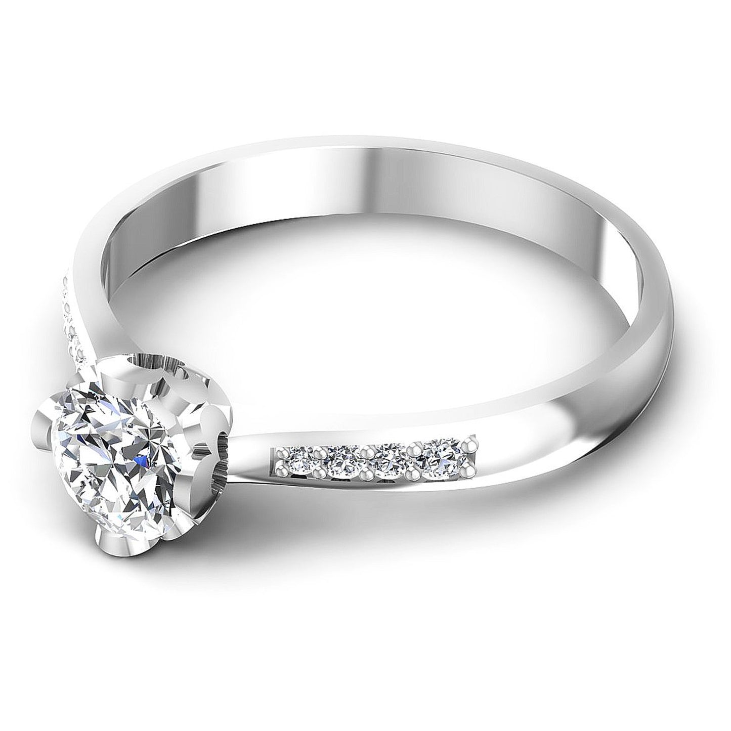 0.50CT Round Cut Diamonds Engagement Rings