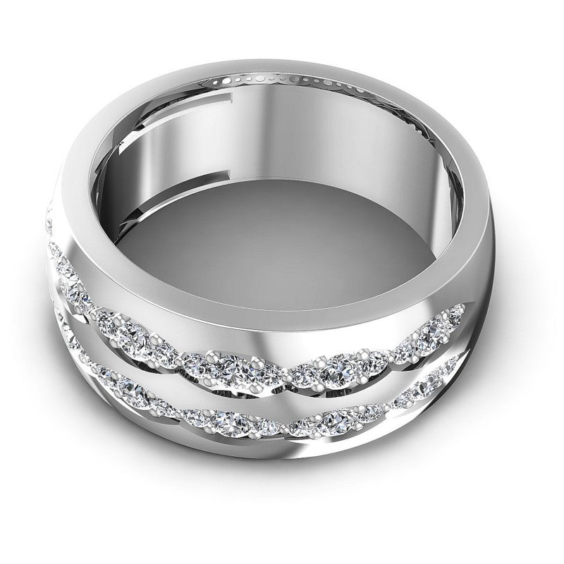 Timeless Round Diamonds 0.90CT Diamonds Wedding Band