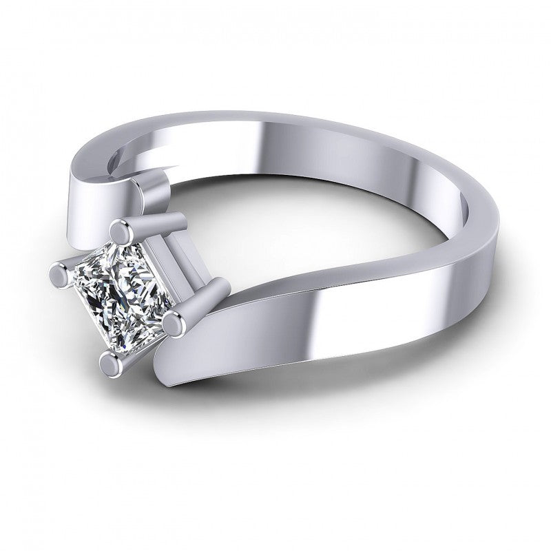 Princess Diamonds 0.35CT Solitaire Ring in 14KT Rose Gold