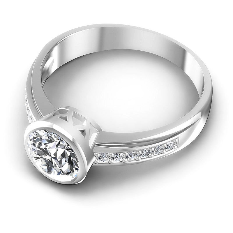 Round Diamonds 0.50CT Engagement Ring in 14KT Rose Gold