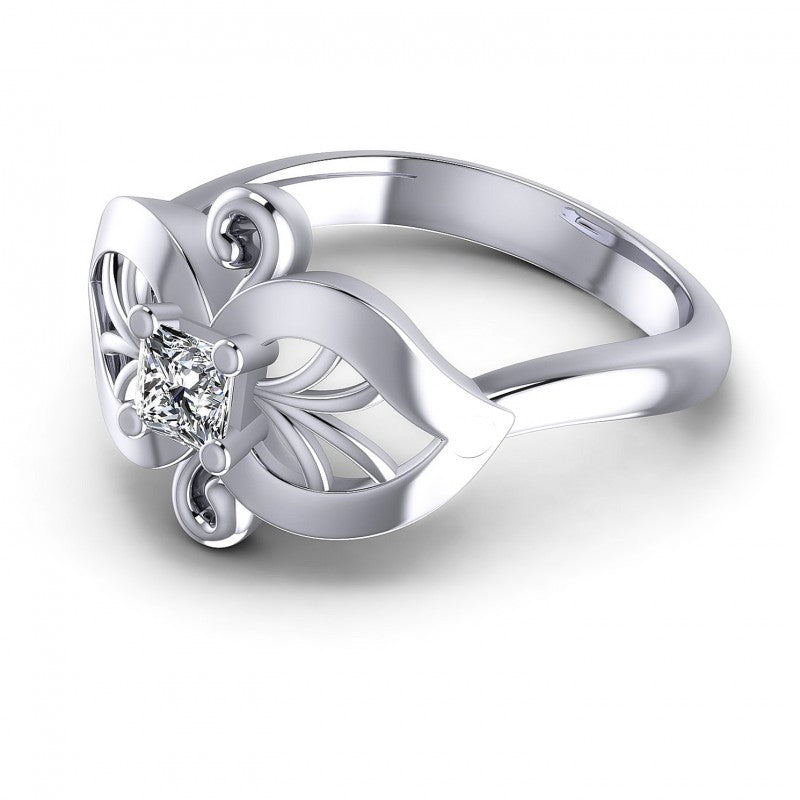 Princess Diamonds 0.24CT Solitaire Ring in 14KT Rose Gold
