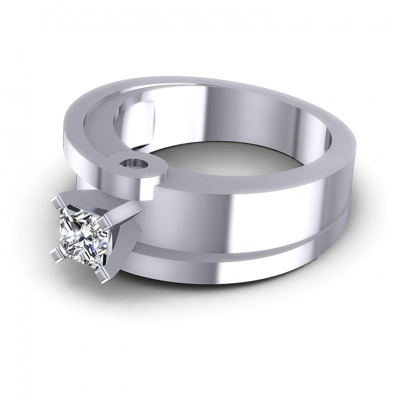 Princess Diamonds 0.35CT Solitaire Ring in 14KT Rose Gold