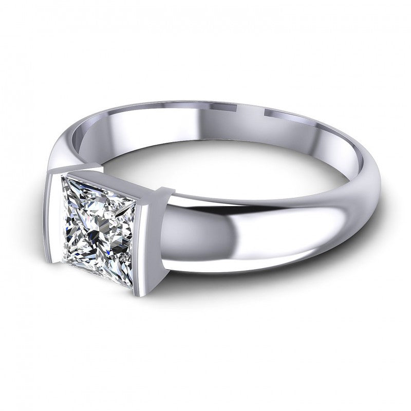 Princess Diamonds 0.35CT Solitaire Ring in 14KT Rose Gold