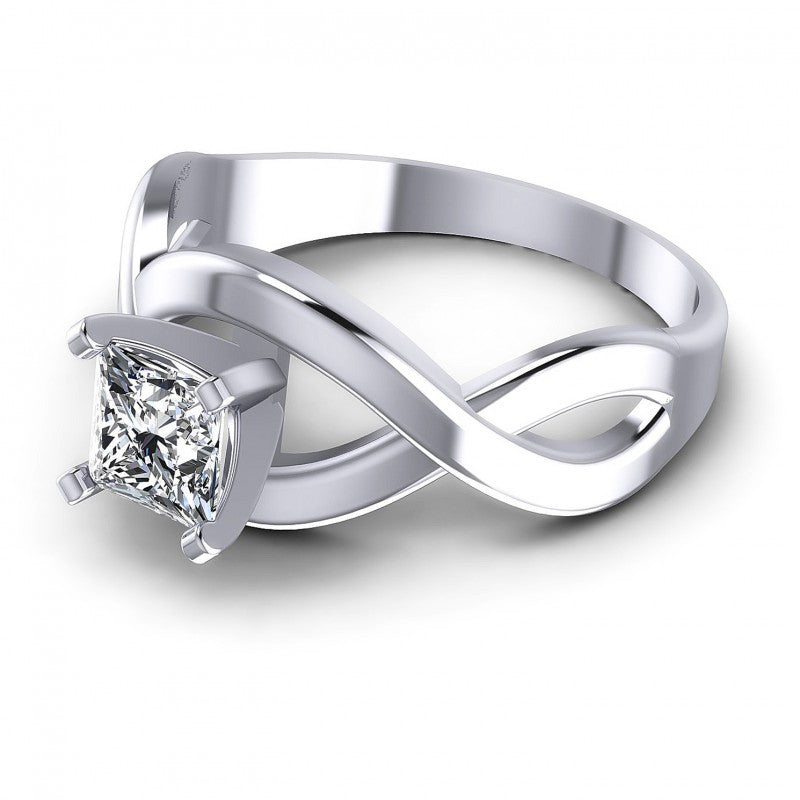 Princess Diamonds 0.35CT Solitaire Ring in 14KT Rose Gold