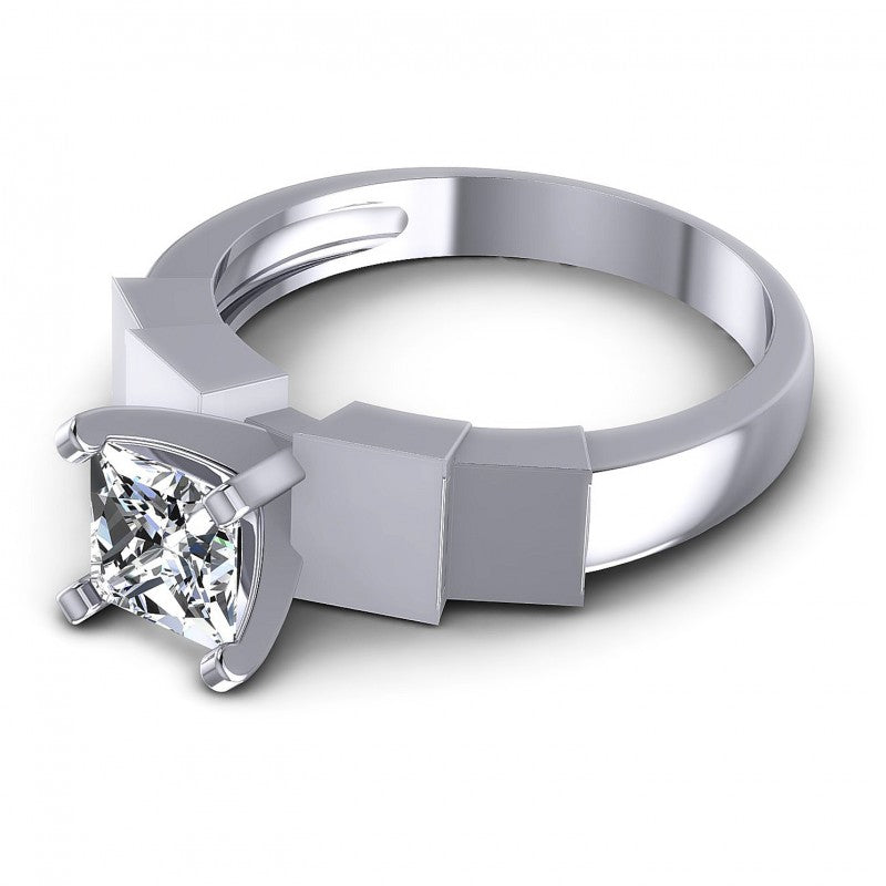 Princess Diamonds 0.35CT Solitaire Ring in 14KT Rose Gold