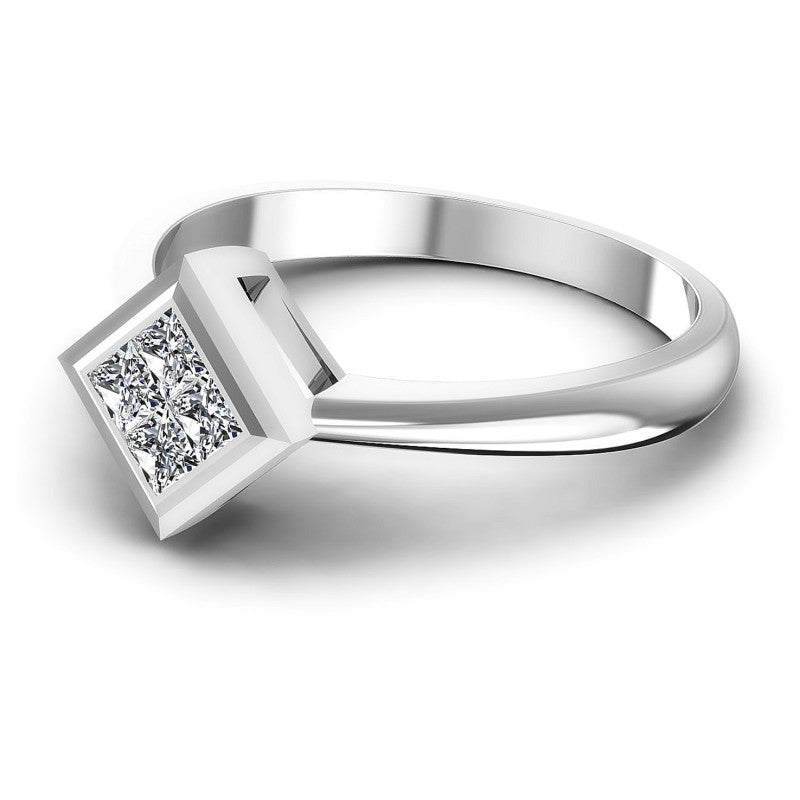 Princess Diamonds 0.25CT Fashion Ring in 14KT Rose Gold