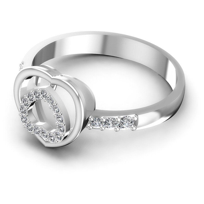 Round Diamonds 0.25CT Fashion Ring in 14KT Rose Gold