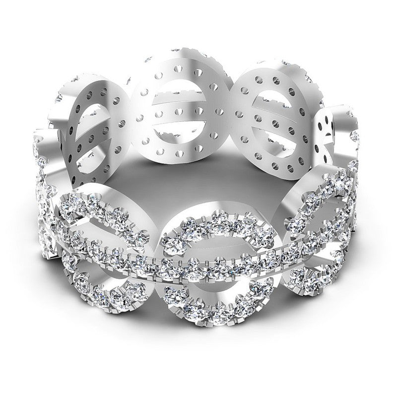 Round Diamonds 1.55CT Eternity Ring in 14KT Rose Gold