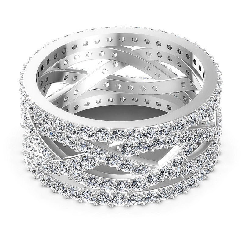 Timeless Round Diamonds 2.40CT Eternity Ring
