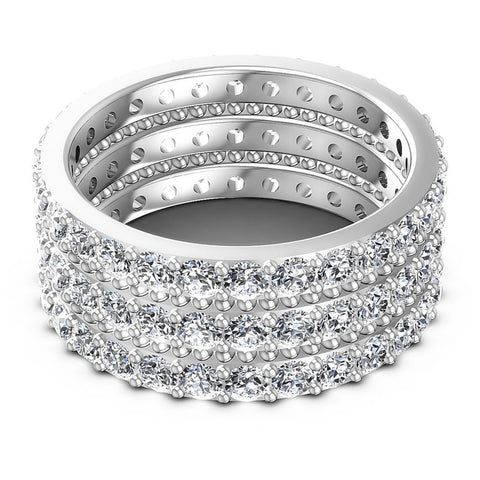 Round Diamonds 2.95CT Eternity Ring in 14KT Rose Gold
