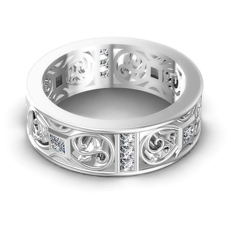 Original Princess Diamonds 1.40CT Diamonds Wedding Band