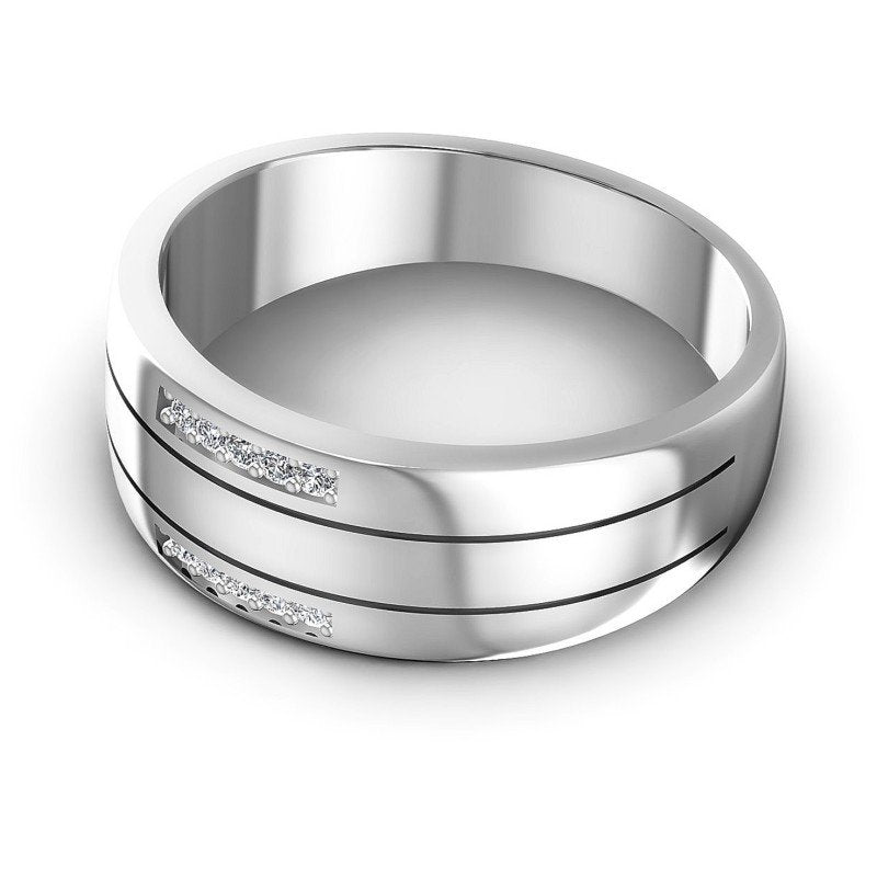 Classic Round Diamonds 0.10CT Diamonds Wedding Band
