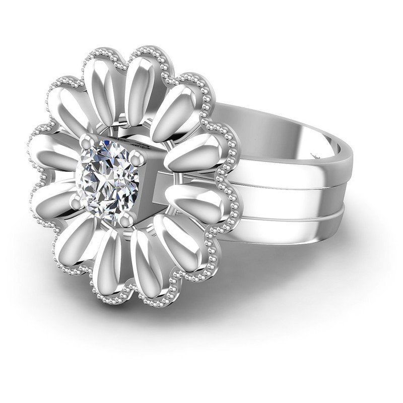 Round Diamonds 0.35CT Antique Ring in 14KT Rose Gold