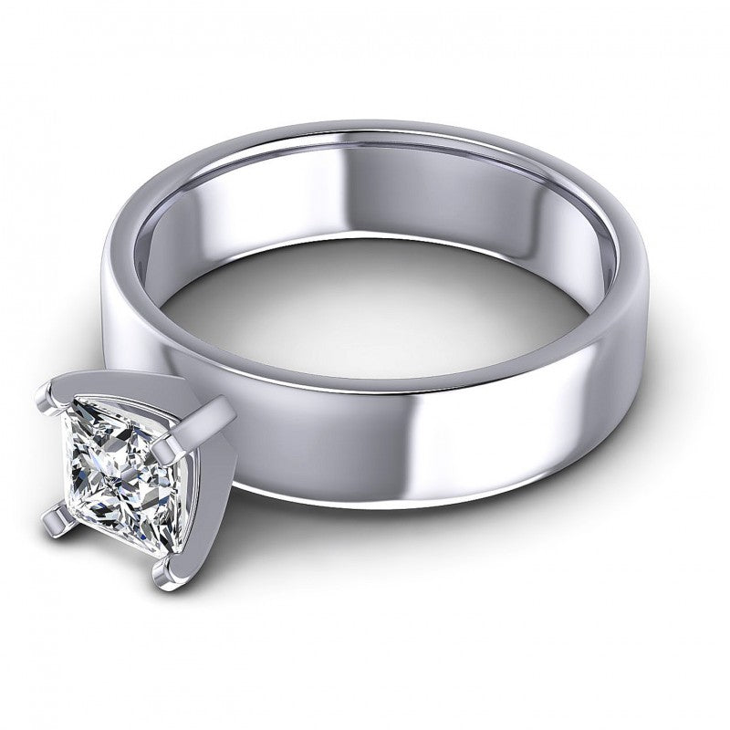 Princess Diamonds 0.35CT Solitaire Ring in 14KT Rose Gold