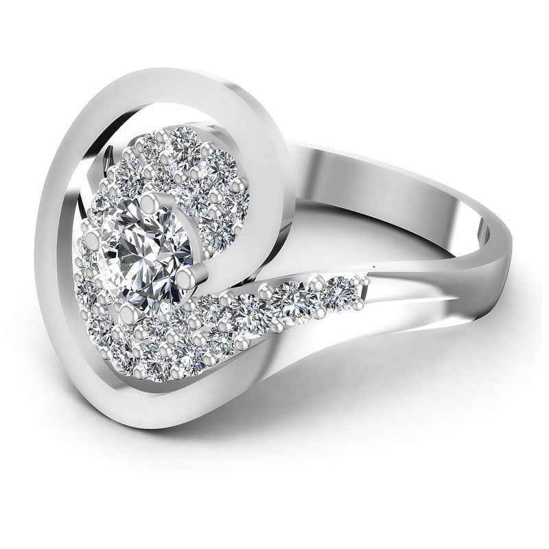 Round Diamonds 0.80CT Engagement Ring in 14KT Rose Gold