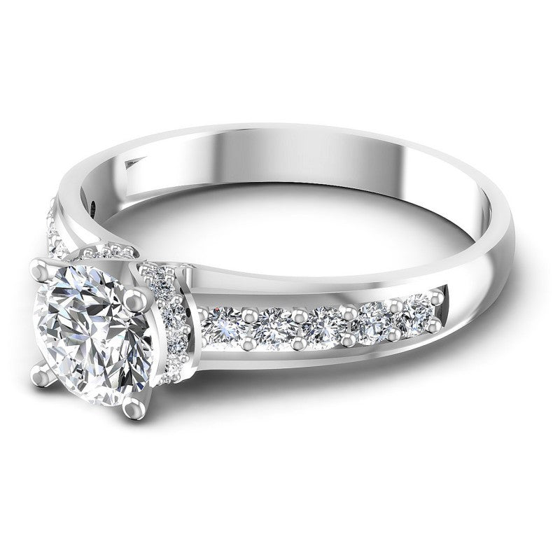 Round Diamonds 0.75CT Engagement Ring in 14KT Rose Gold
