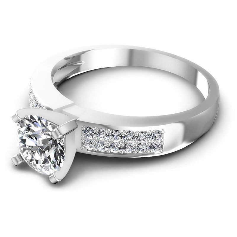 Round Diamonds 0.55CT Engagement Ring in 14KT Rose Gold