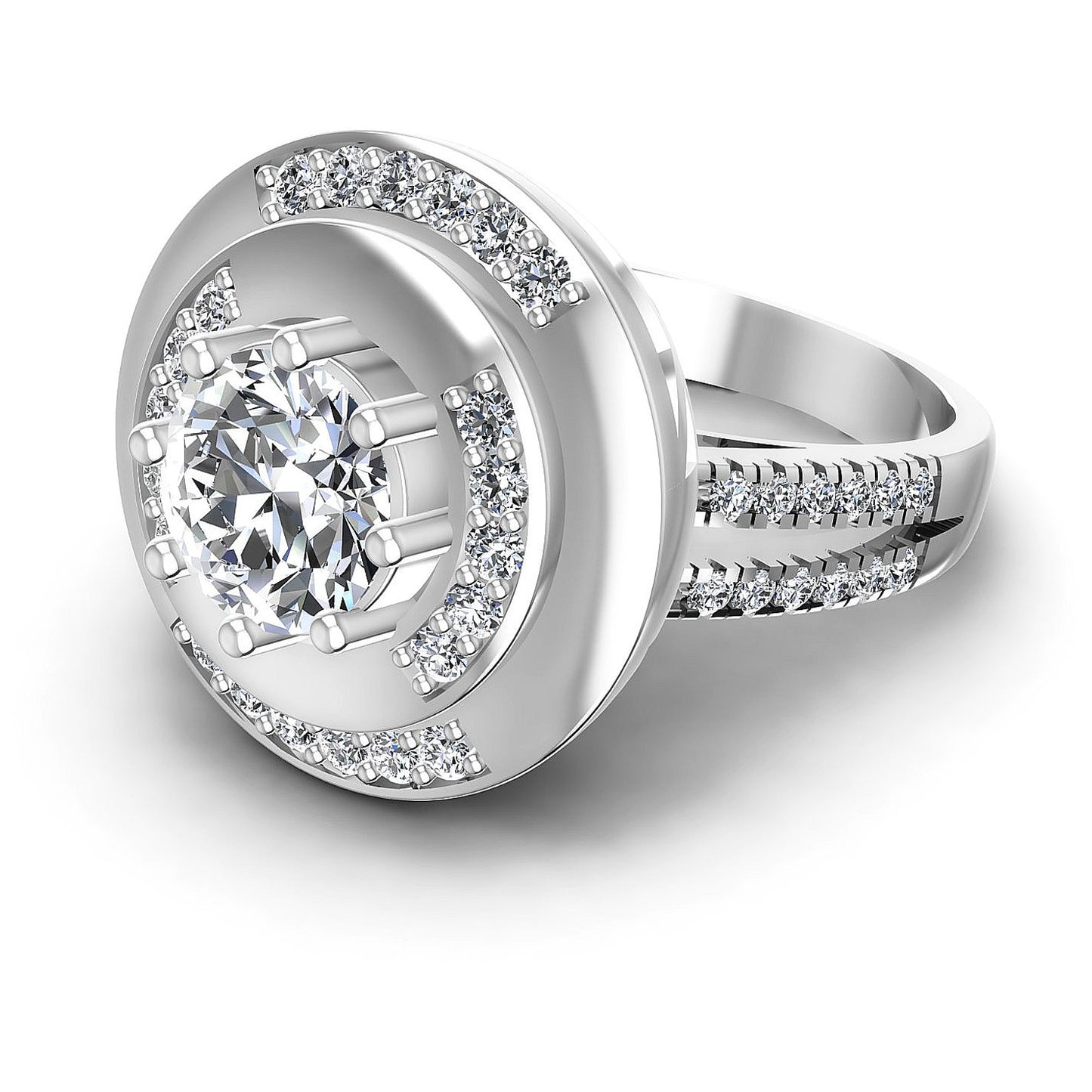 0.95CT Round Cut Diamonds Engagement Rings